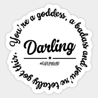 Darling, girl power Sticker